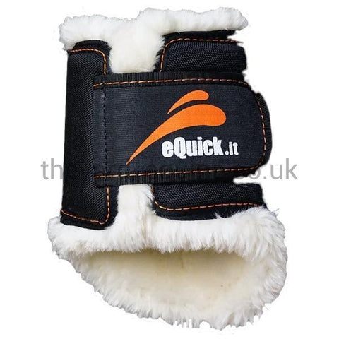 eQuick eTraining Boots Fluffy-Training Boots-eQuick-Small-Black-Front-The Yard