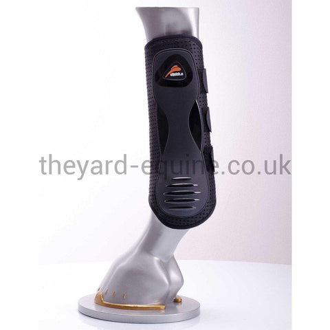 eQuick eKur Dressage Boots-Dressage Boots-eQuick-Small-Black/Black QR Stick-Front-The Yard