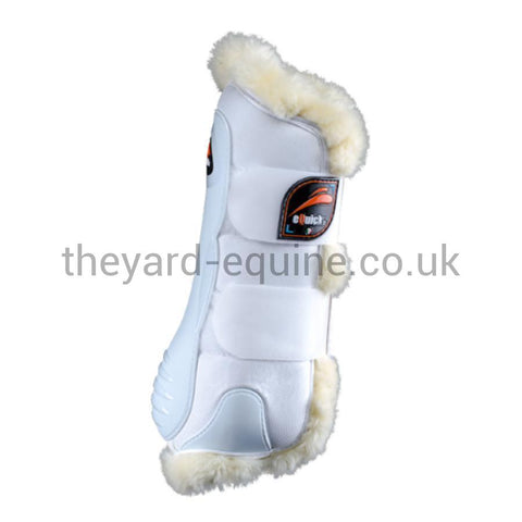 eQuick eKur Luxury Fluffy Dressage Boots-Dressage Boots-eQuick-Small-Black-Front-The Yard