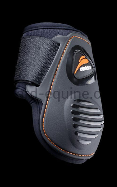 eQuick eLight Tendon Boots-Young Horse Boots-eQuick-Small-Black-Front-The Yard