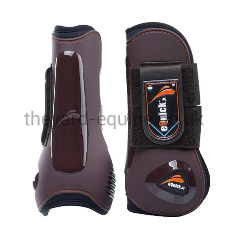eQuick eLight Tendon Boots-Young Horse Boots-eQuick-Small-Black-Front-The Yard