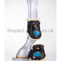 eQuick eShock Sheepskin Fetlock Boots-Tendon Boots-eQuick-Small-Black-Hind-The Yard