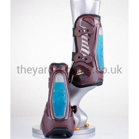 eQuick eShock Tendon Boots-Tendon Boots-eQuick-Small-Brown-Front-The Yard