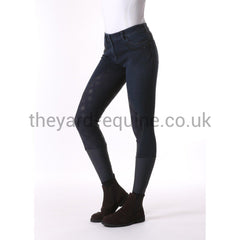 Accademia Italiana Women's Denim Power Grip Breeches - Dark Stone-Breeches-Accademia Italiana-UK8-Navy-The Yard