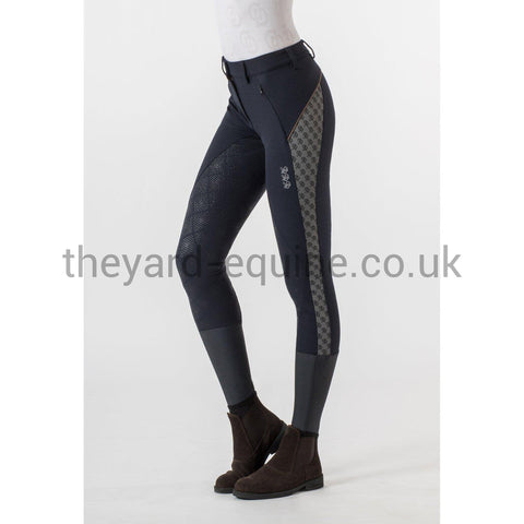 Accademia Italiana Women's Power Grip Breeches - "One Way" Navy-Breeches-Accademia Italiana-UK6-Navy-The Yard