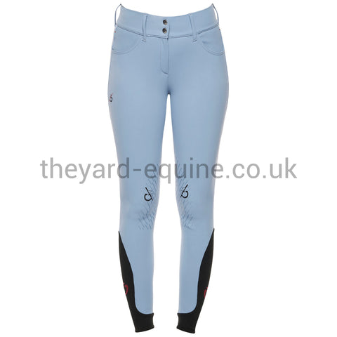 Cavalleria Toscana Breeches - CT Team Red Stripe High Waist Knee Grip BABY BLUE-Breeches-CT-UK4/IT36-Baby Blue-The Yard