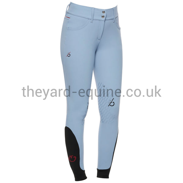 Cavalleria Toscana Breeches - CT Team Red Stripe High Waist Knee Grip BABY BLUE-Breeches-CT-UK4/IT36-Baby Blue-The Yard