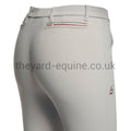 Cavalleria Toscana Breeches - CT Team Red Stripe Knee Grip LIGHT GREY-Breeches-CT-UK4/IT36-Light Grey-The Yard