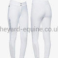 Cavalleria Toscana Breeches - Elegant Embroidery Breeches High Waist Knee Grip WHITE-Breeches-CT-UK4/IT36-White-The Yard