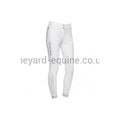 Cavalleria Toscana Breeches - Elegant Embroidery Breeches High Waist Knee Grip WHITE-Breeches-CT-UK4/IT36-White-The Yard