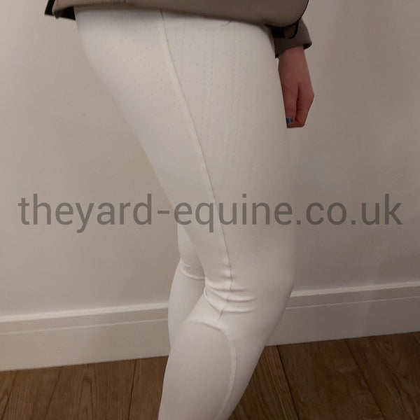 Cavalleria Toscana Breeches - Squared Perforated Breeches KNEE GRIP WHITE-Breeches-CT-UK6/IT38-White-The Yard