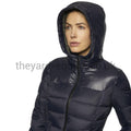 Cavalleria Toscana Coat - Padded Shiny/Matt Nylon Hooded Puffer Navy-Coat-CT-X Small-Navy-The Yard