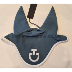 Cavalleria Toscana Noise Reducing Ear Net Jersey Stripe - Teal-Ear Veil-CT-Full-Teal 5901-The Yard