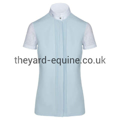 Cavalleria Toscana Short Sleeve Competition Shirt - Elegant Lace Baby Blue-Show Shirt-CT-XS-Baby Blue-The Yard