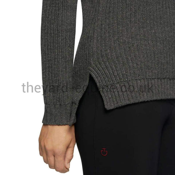 Cavalleria Toscana Sweater - Eco Merinos Turtleneck Double Knit Sweater Grey-Jumper-CT-XS-Grey 8980-The Yard