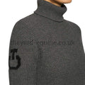 Cavalleria Toscana Sweater - Eco Merinos Turtleneck Double Knit Sweater Grey-Jumper-CT-XS-Grey 8980-The Yard