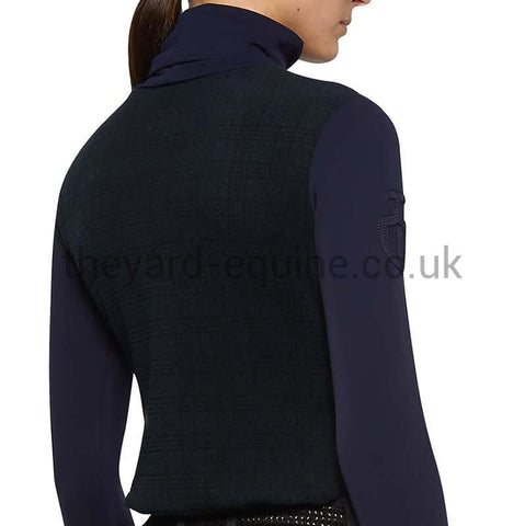 Cavalleria Toscana Sweater - Laser Engraved Fleece Turtleneck Sweater-Jumper-CT-XS-Navy-The Yard