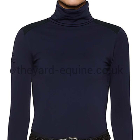 Cavalleria Toscana Sweater - Laser Engraved Fleece Turtleneck Sweater-Jumper-CT-XS-Navy-The Yard