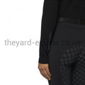 Cavalleria Toscana Training Top - Tech Wool CT Laser Cut Zip L/S Training Polo Black-Training Top-CT-XS-Black-The Yard