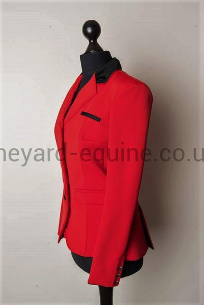 DESERATA COMPETITION JACKET - BUTTON STYLE RED & BLACK-Competition Jackets-Deserata-Red-Black-UK 6-The Yard