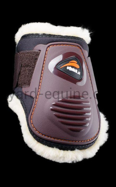 EQuick eLight Fluffy Tendon Boots-Young Horse Boots-eQuick-Small-Black-Front-The Yard