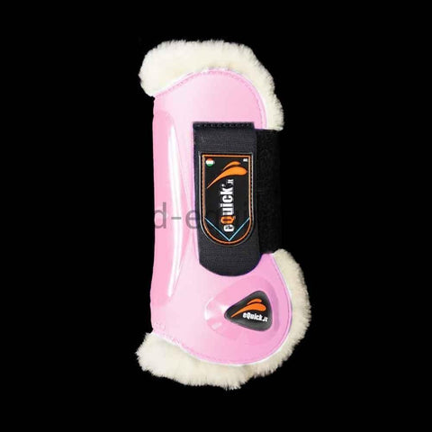 EQuick eLight Fluffy Tendon Boots-Young Horse Boots-eQuick-Small-Pink-Front-The Yard