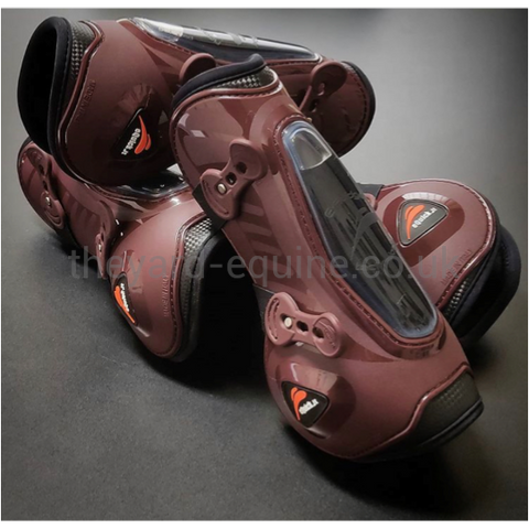 EQuick eShock Tendon Boots BROWN LEGEND EDITION-Tendon Boots-eQuick-Small-Front-Brown-The Yard