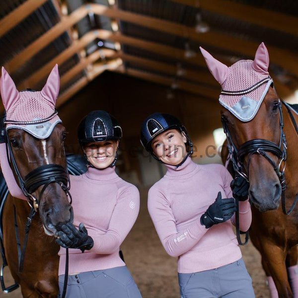 Equestrian Stockholm Ear Net - Crystal Pink-Ear Veil-Equestrian Stockholm-Full-Crystal Pink-The Yard
