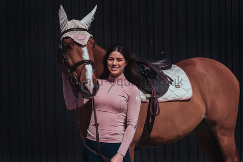 Equestrian Stockholm Ear Net - Desert Rose-Ear Veil-Equestrian Stockholm-Full-Desert Rose-The Yard