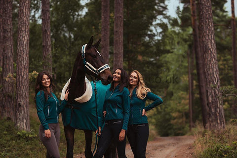 Equestrian Stockholm Fluffy Headcollar and Leadrope Set - Emerald-Headcollar & Leadrope Set-Equestrian Stockholm-Cob-Emerald-The Yard