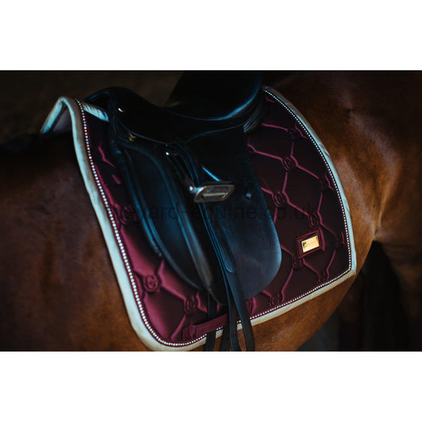 Equestrian Stockholm Saddlecloth - Merlot Gold Crystal Dressage-Saddlecloths-Equestrian Stockholm-Full-Dressage-Merlot Crystal-The Yard