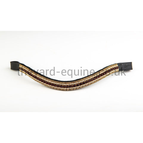 Equiture Megabling Browband - Garnet, Pearl & Light Colorado-Browband-Equiture-Cob-Black-The Yard