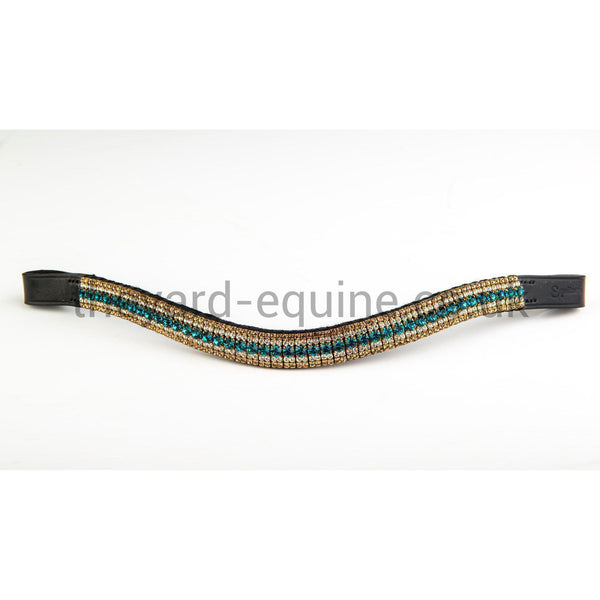 Equiture Megabling Browband - Indicolite, Clear & Light Colorado-Browband-Equiture-Cob-Black-The Yard