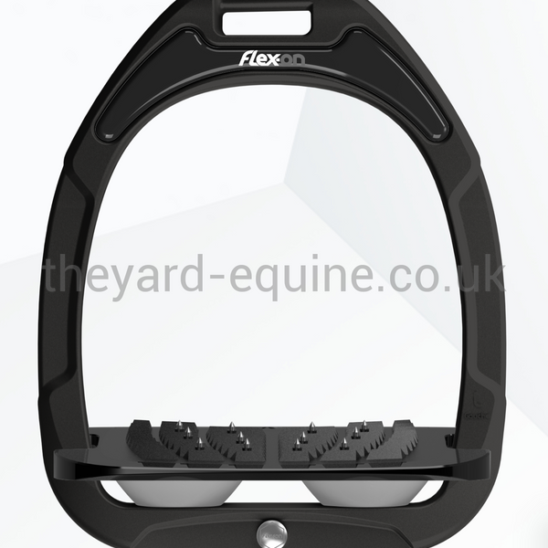 Flex On Green Composite Stirrups In Stock-Stirrups-Flex On-Black/ White/ Grey-The Yard