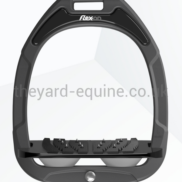 Flex On Green Composite Stirrups In Stock-Stirrups-Flex On-Black/ White/ Grey-The Yard