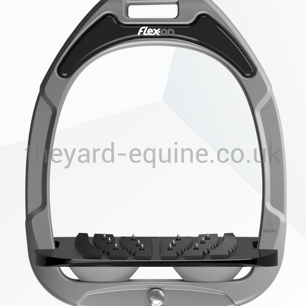 Flex On Green Composite Stirrups In Stock-Stirrups-Flex On-Black/ White/ Grey-The Yard