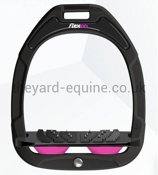 Flex On Green Composite Stirrups In Stock-Stirrups-Flex On-Black/ Black/ Pink-The Yard