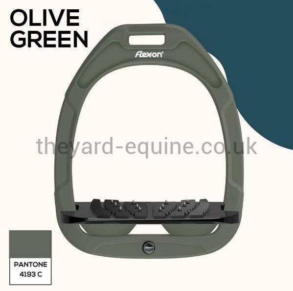 Flex On Green Composite Stirrups LIMITED EDITION WINTER 21 COLOURS-Stirrups-Flex On-LIMITED EDITION Olive Green-The Yard