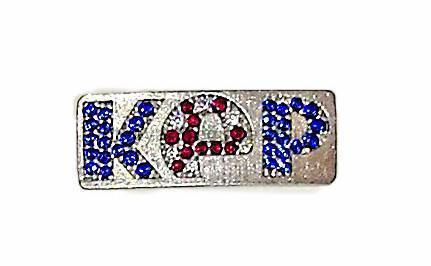 KEP - Crystal Badge-Helmet Accessory-KEP-Blue/White With Red Spots/Blue-Silver-The Yard