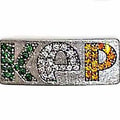 KEP - Crystal Badge-Helmet Accessory-KEP-Green/White/Orange-Silver-The Yard