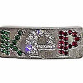 KEP - Crystal Badge-Helmet Accessory-KEP-Green/White/Red-Silver-The Yard