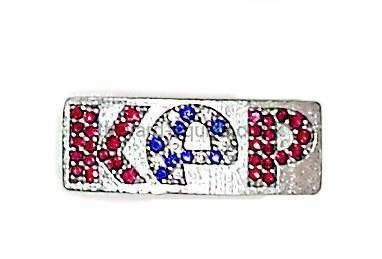 KEP - Crystal Badge-Helmet Accessory-KEP-Red/White With Blue Spots/Red-Silver-The Yard