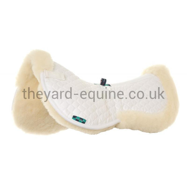 Nuumed HiWither Super Wool Half Pad With Collars (Various Colours)-Saddlecloths-Nuumed-Half Pad-White-Medium-The Yard