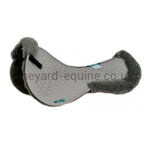 Nuumed HiWither Wool Half Pad With Collars (Various Colours)-Saddlecloths-Nuumed-Half Pad-White-Medium-The Yard