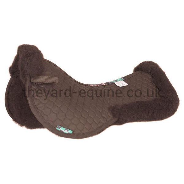 Nuumed HiWither Wool Half Pad With Collars (Various Colours)-Saddlecloths-Nuumed-Half Pad-Brown-Medium-The Yard