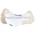 Nuumed HiWither Wool Half Pad With Collars (Various Colours)-Saddlecloths-Nuumed-Half Pad-White-Medium-The Yard