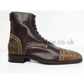 Secchiari Ankle Boots - Brown &amp; Gold SnakeskinRiding BootsThe Yard