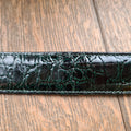 Secchiari Belt - Green/Black Lizard-Belts-Secchiari-70cms-Green-The Yard
