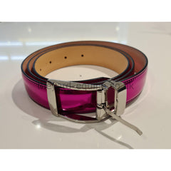 Secchiari Belt - Pink Chrome-Belts-Secchiari-70cms-Pink-The Yard