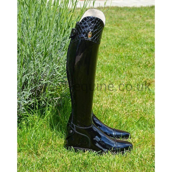 Secchiari Black Patent Snakeskin Top Boots - Made to MeasureUnisex Riding Boots Made to MeasureThe Yard